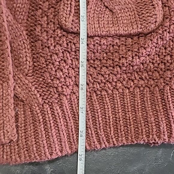 Dreamers Women's red knit open cardigan size M boho Urban casual preppy - Picture 8 of 10